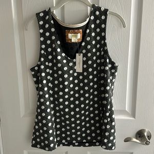 Maeve Sleeveless Polka Dot Top